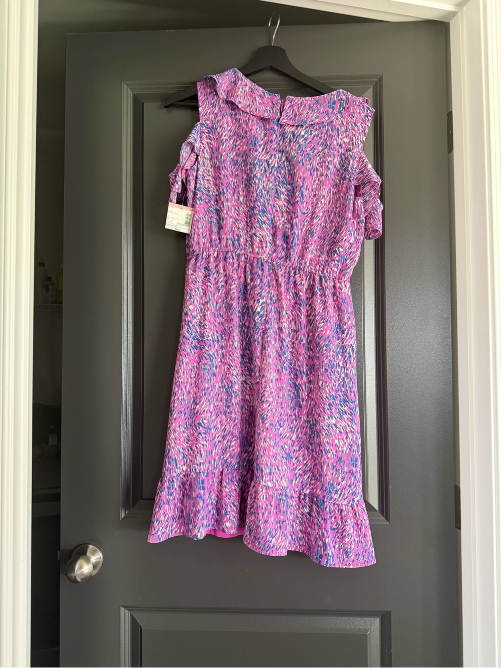 Simply Styled Pink Multi Ruffle Cold-Shoulder Dress - Picture 2 of 5